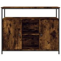 Dressoir 100x35x80 cm bewerkt hout gerookt eikenkleurig - thumbnail