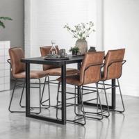 DTP Home Bartafel 'Beam' Teakhout, 150 x 80cm, kleur Zwart - thumbnail