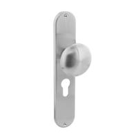 Intersteel Knop op langschild profielcilindergat 55mm - RVS - thumbnail