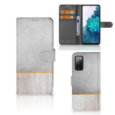 Samsung Galaxy S20 FE | Book Style Case | Wood Concrete