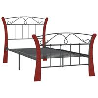 Bedframe metaal zwart 90x200 cm - thumbnail