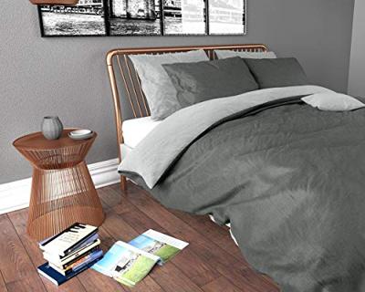 RoyalTextile - Twin Face Dekbedovertrek Micropercal - Grijs/Antraciet - 240 x 220 RoyalTextile - Twin Face Dekbedovertrek Micropercal - Grijs/Antraciet - 240 x 220