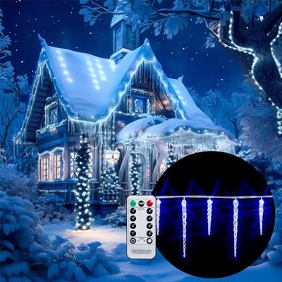 Kerst ijspegels 40 LED's 10.4m blauw