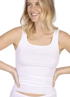 Dames hemd biologisch katoen - Singlet - Biologisch - 100% katoen - wit, zwart - thumbnail