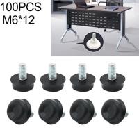 100 STKS verstelbare voetpad meubilair schroef ondersteuning stub M6x12 - thumbnail