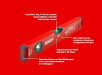 Sola Alu-Waterpas X-profiel BIGX40, 40cm 2 libellen 0,50mm/m rood - 01370501 - 01370501 - thumbnail