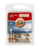 Novus Blindklinknagel C4 X 6mm, Koper | 20 stuks - 045-0038 045-0038 - thumbnail