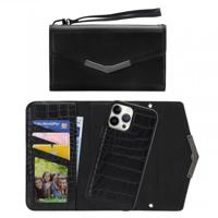 Mobilize 2in1 Elegant Magnet Clutch Apple iPhone 13 Pro Max Black Croco - thumbnail