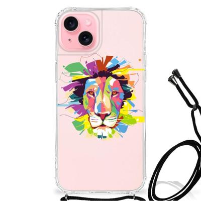 iPhone 15 Plus Stevig | Bumper Hoesje | Lion Color iPhone 15 Plus Stevig | Bumper Hoesje | Lion Color