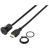 TRU COMPONENTS TC-11980468 HDMI-paneeladapterbus HDMI-bus - HDMI-stekker Zwart Aantal polen: 1 Kabellengte: 90 cm Inhoud: 1 stuk(s) - thumbnail