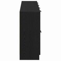 Dressoir Zwart Eiken 180 x 30 x 70 cm Bewerkt hout - thumbnail