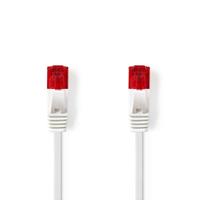 Nedis CAT6 Netwerkkabel | RJ45 Male | RJ45 Male | U/UTP | 0.50 m | Snagless | Plat | PVC | Wit | Label - CCGL85215WT05 - thumbnail