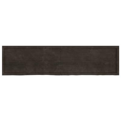 VidaXL Wastafelblad 200x50x(2-6) cm behandeld massief hout donkerbruin VidaXL Wastafelblad 200x50x(2-6) cm behandeld massief hout donkerbruin