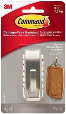 Haak voor ophanging 3M 1,3 kg 29 X 79 X 29 MM Zilverkleurig Metaal (1 Stuks) Haak voor ophanging 3M 1,3 kg 29 X 79 X 29 MM Zilverkleurig Metaal (1 Stuks)