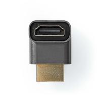 HDMI-Adapter | HDMI Connector / HDMI Male | HDMI Female / HDMI Output | Verguld | 270° Gehoekt | Aluminium | Gun Metal Grijs | 1 Stuks | Cover Window Box - thumbnail