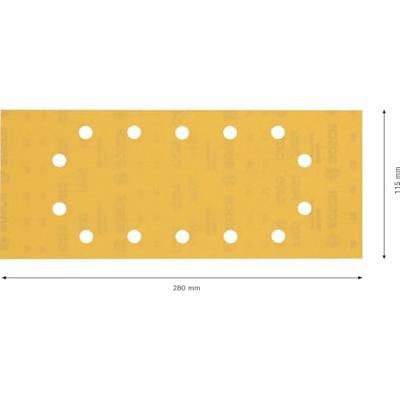 Bosch Accessories EXPERT C470 2608900852 Oscillerend schuurpapier Geperforeerd Korrelgrootte (num) 400 (l x b) 280 mm x 115 mm 10 stuk(s)