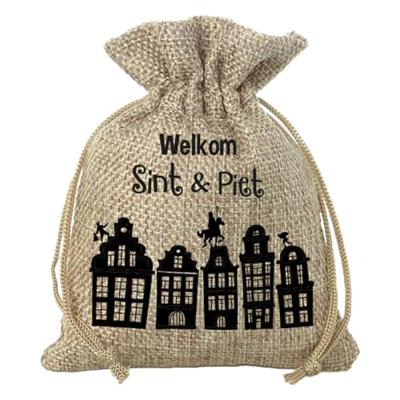 Folat BV Jute cadeauzakje - welkom sint & piet