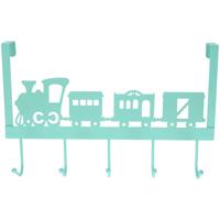 Deurhanger Mintgroene Locomotief Met 5 Haakjes 28 Cm - Kapstokken - thumbnail