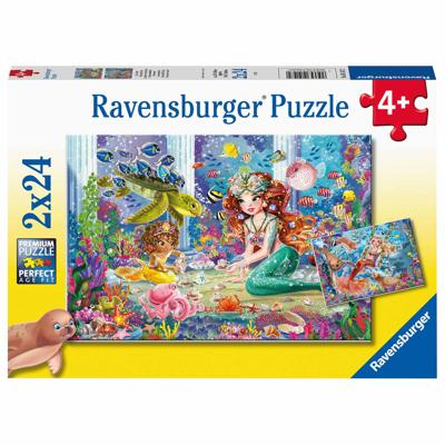 Ravensburger puzzel Betoverende zeemeerminnen 2x24 stukjes