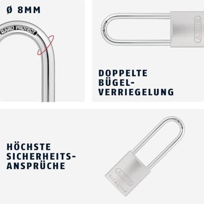 Abus hangslot 86TI/45HB excl. cilinder, hoge beugel
