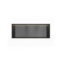 Hotbath &More Inbouwnis - 30 x 80 x 10 cm - Frameless - met LED-verlichting - Geborsteld Zwart PVD - thumbnail