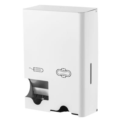 Mediqo-line MediQo-Line dispenser klein voor maandverband en tampons - RVS/wit