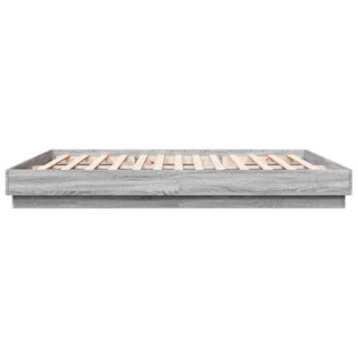 Bedframe met LED-verlichting grijs sonoma eikenkleur 200x200 cm