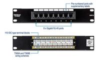 TrendNet TC-P08C6 Patchpaneel CAT 6 Zwart - thumbnail