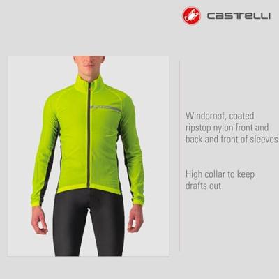 Castelli Squadra stretch fietsjack groen/geel heren S