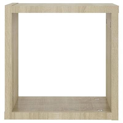 Wandschappen kubus 2 st 30x15x30 cm sonoma eikenkleurig
