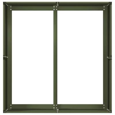 Plantenbak 80x80x40 cm koudgewalst staal olijfgroen