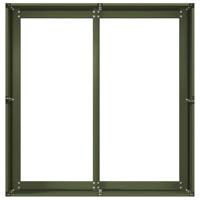 Plantenbak 80x80x40 cm koudgewalst staal olijfgroen - thumbnail