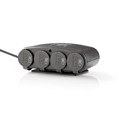 Universele DC-voedingsadapter | 5/12 V DC | Autolader/USB | 4-weg - thumbnail