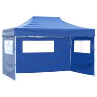 Vouwtent pop-up met 4 zijwanden 3x4,5 m blauw - thumbnail