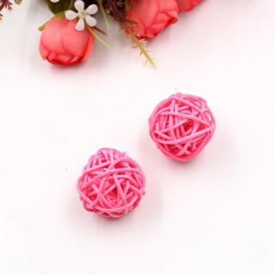 10 stuks kunstmatige stro bal voor Birthday Party bruiloft Kerstmis Home decor (roze)