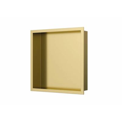 Inbouwnis Luca Sanitair 30x30x6,5 cm RVS Geborsteld Goud PVD Luca Sanitair Inbouwnis Luca Sanitair 30x30x6,5 cm RVS Geborsteld Goud PVD Luca Sanitair
