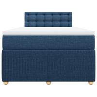 Boxspring met matras stof blauw 120x200 cm - thumbnail