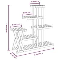 VidaXL Plantenstandaard 95x25x96 cm massief vurenhout - thumbnail