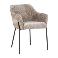 Richmond Eetkamerstoel 'Fay' Chenille, kleur Shitake - thumbnail