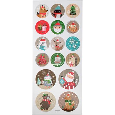 Creativ Company Stickers, kerstmis, vel 10x23 cm, ca. 16 stuk, 1 vel