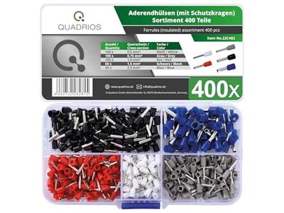 Quadrios 22C482 Assortiment adereindhulzen 0.5 mm², 0.75 mm², 1 mm², 2.5 mm² Deels geïsoleerd 400 stuk(s)