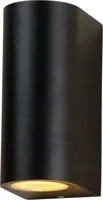 LED&apos;s Light LED Wandlamp buiten - Cilinder met 2 x GU10 fitting - Model Sapri - IP44 - Zwart - thumbnail