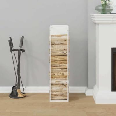 Brandhoutrek 25x25x100 cm koudgewalst staal wit