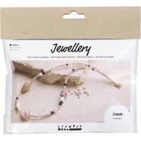 Creativ Company Mini hobbyset sieraden, stoere halsketting, roze harmonie, 1 doos - thumbnail