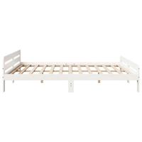Bedframe zonder matras massief grenenhout wit 180x200 cm - thumbnail