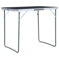 VidaXL Campingtafel inklapbaar met metalen frame 80x60 cm grijs - thumbnail