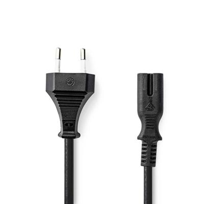 Nedis CEGL11040BK30 Stroomkabel Euro Male Iec-320-c7 Recht Recht Vernikkeld 3.00 M Plat Pvc Zwart Label - thumbnail