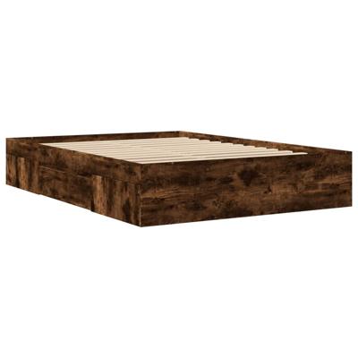 Bedframe zonder matras hout gerookt eikenkleurig 120x190 cm