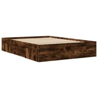Bedframe zonder matras hout gerookt eikenkleurig 120x190 cm - thumbnail
