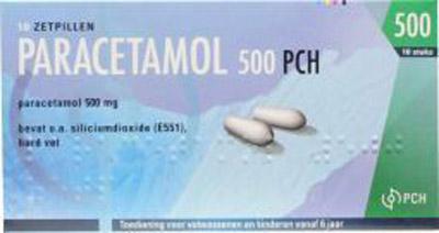 Teva Paracetamol 500mg 10 Zetpillen